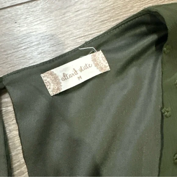 •Sold•  Altar’d State Swiss Dot Long Sleeve Tiered Mini Dress - Picture 7 of 12